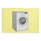 洗濯機の漫画イラストレーション 枕カバー (裏面)