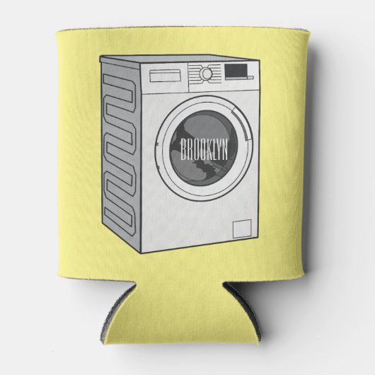 洗濯機の漫画イラストレーション 缶クーラー (正面)