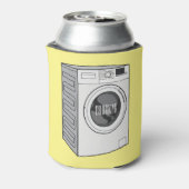 洗濯機の漫画イラストレーション 缶クーラー (缶裏面)