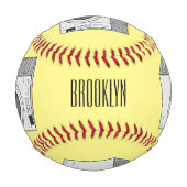 洗濯機の漫画イラストレーション 野球ボール (正面)