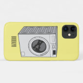 洗濯機の漫画イラストレーション Case-Mate iPhoneケース (裏面(横))