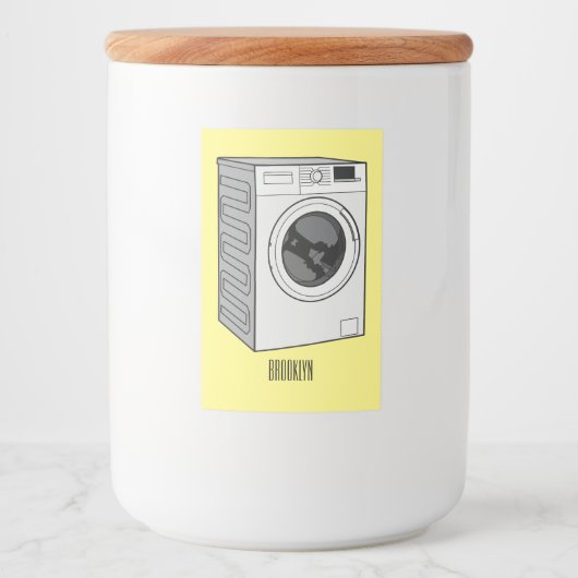 洗濯機の漫画イラスト フードラベル (正面)