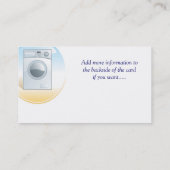 洗濯機または電気器具の名刺のデザイン2 名刺 (裏面)