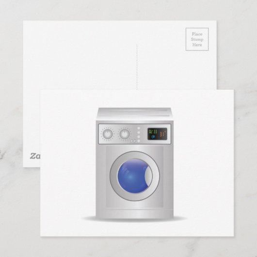 洗濯機アイコン ポストカード (正面/裏面)