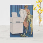 洗濯機グリーティングカード カード (黄色い花)