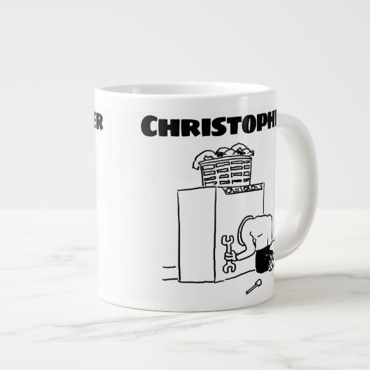 洗濯機修理業者の名前の贈り物 ジャンボコーヒーマグカップ (正面右)