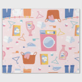 洗濯機洗い機清掃係 ラッピングペーパー (フラット)