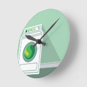 洗濯機洗濯室 ラウンド壁時計 (傾斜)