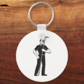 洗濯機洗車機洗洗濯レトロ キーホルダー (正面)