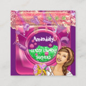 洗濯機清掃サービスQRCode スクエア名刺 (正面)