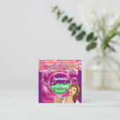 洗濯機清掃サービスQRCode スクエア名刺 (スタンド正面)