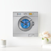 洗濯機 スクエア壁時計 (ホーム)