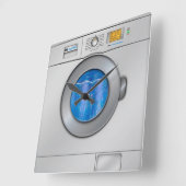 洗濯機 スクエア壁時計 (傾斜)