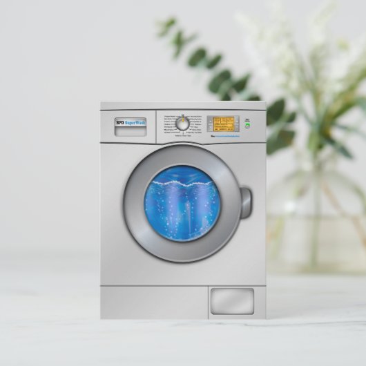 洗濯機 ポストカード (スタンド正面)