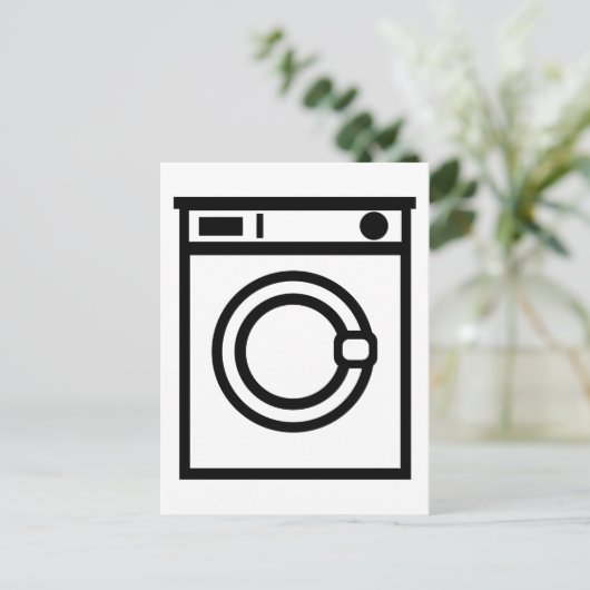 洗濯機 ポストカード (スタンド正面)