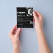 洗濯機、ランドリー、清掃サービス チラシ (手)