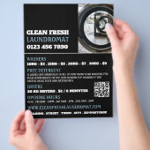 洗濯機、ランドリー、清掃サービス チラシ (手)