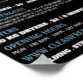 洗濯機、ランドリー、清掃サービス ポスター (角)