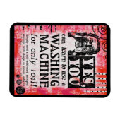 洗濯機 – Vintage おもしろい Ad マグネット (横)