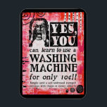 洗濯機 – Vintage おもしろい Ad マグネット<br><div class="desc">フェイクヴィンテージユーモアのある新聞として「洗濯機を使う」こと。</div>