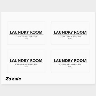 洗濯洗剤ラベル – 粉末（大きなビン用） 長方形シール