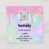 洗濯洗浄サービスQRコードメイドホーム スクエア名刺 (裏面)