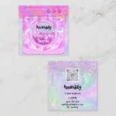 洗濯洗浄サービスQRコード自筆証書 スクエア名刺 (正面/裏面)