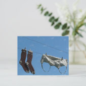 洗濯物が干してある ポストカード (スタンド正面)