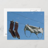 洗濯物が干してある ポストカード (正面/裏面)