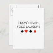 洗濯物のTシャツも折らない ポストカード (正面/裏面)