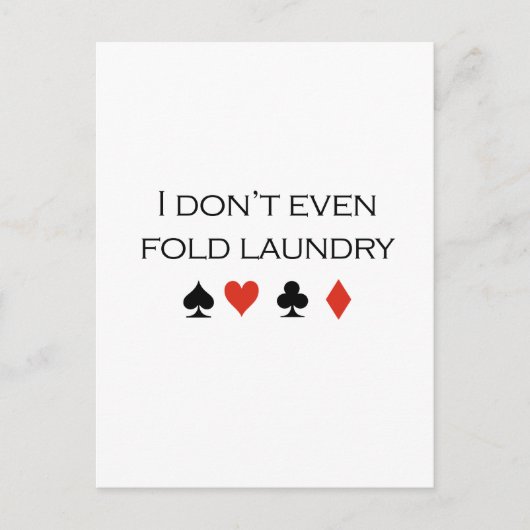 洗濯物のTシャツも折らない ポストカード (正面)