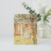 洗濯物ぶら下がったを外に出す ポストカード (スタンド正面)