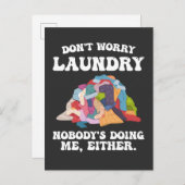 洗濯物も誰も私にしてくれない心配するな インビテーションポストカード (正面/裏面)