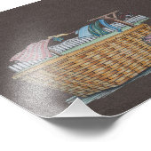 洗濯物を物干し場で洗濯する フォトプリント            (角)