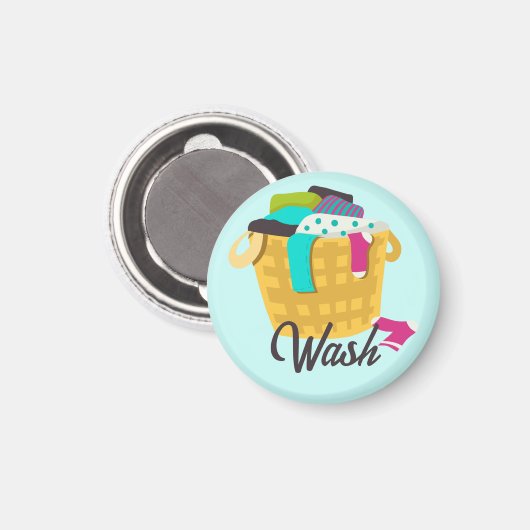 洗濯物干し籠 マグネット (正面/裏面)