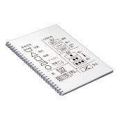 洗濯物標示手帳の標識 ノートブック (右側)