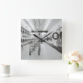 洗濯物 スクエア壁時計 (ホーム)
