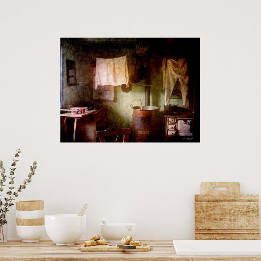 洗濯物 ポスター (キッチン)