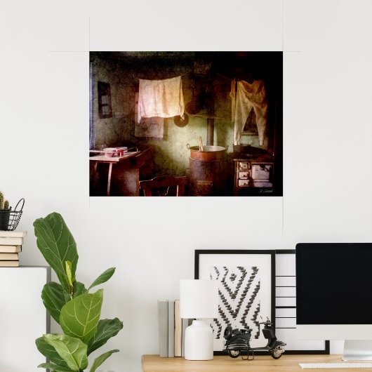 洗濯物 ポスター (ホームオフィス)