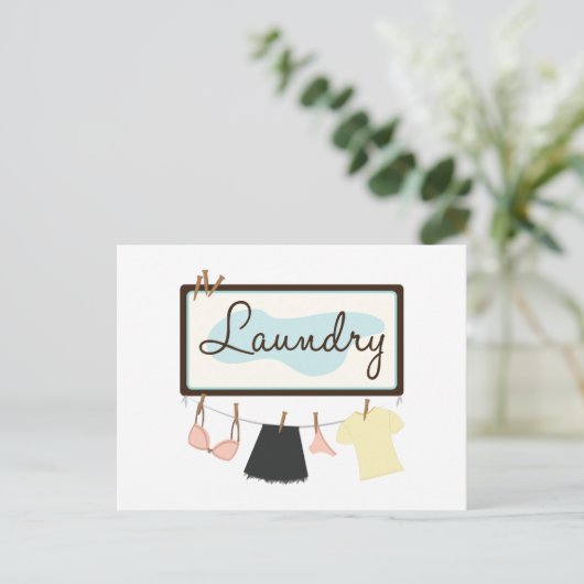 洗濯物 ポストカード (スタンド正面)