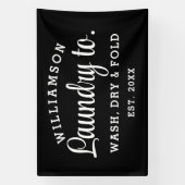 洗濯物 – ミニマリスト白黒プリント可能 横断幕 (縦)