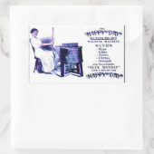 洗濯物, 1910,ハッピー日洗濯機 長方形シール (バッグ)