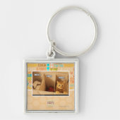 洗濯猫 キーホルダー (正面)