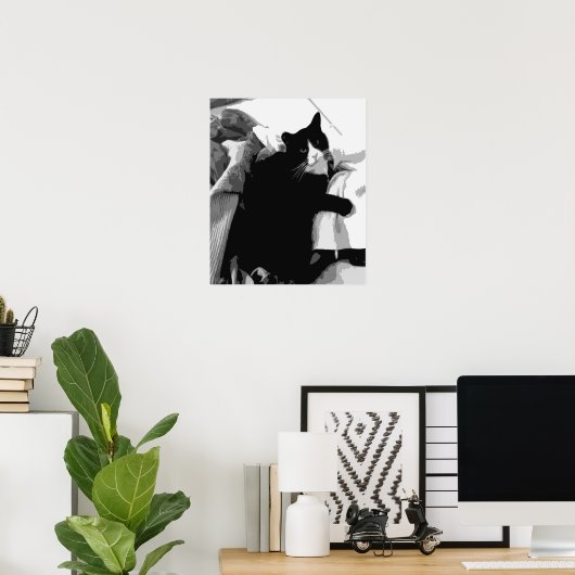 洗濯猫 ポスター (ホームオフィス)