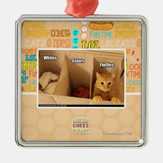 洗濯猫 メタルオーナメント (正面)