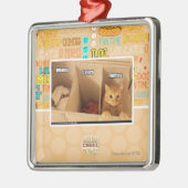 洗濯猫 メタルオーナメント (左)