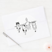 洗濯猫 ラウンドシール (封筒)