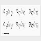 洗濯猫 ラウンドシール (シート)