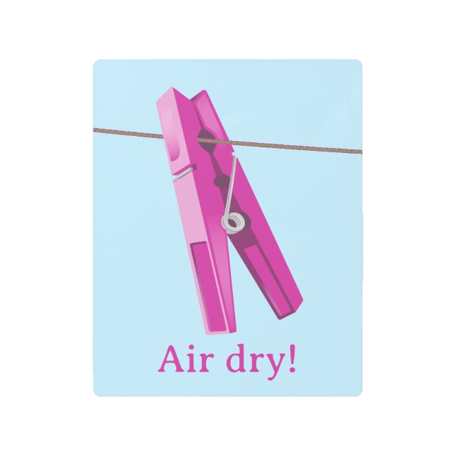 洗濯用の洗濯ラインペグ メタルプリント (正面)