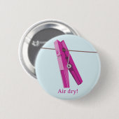 洗濯用の洗濯ラインペグ 缶バッジ (正面&裏面)